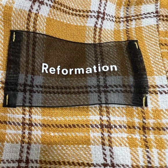 Reformation Yellow Plaid Dress - Picture 10 of 11